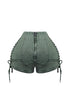 Keep Up Lace Up Denim Shorts